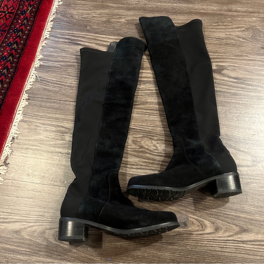 Stuart Weitzman 5050 knee high stretch riding boots size 37